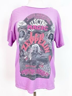 LIFE CLOTHING PURPLE LED ZEPPELIN GRAPHIC SHORT SLEEVE T-SHIRT SZ SMALL